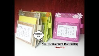 MiniTischkalender  Notizhalter  Stampin Up  Tutorial  DIY [upl. by Glialentn]