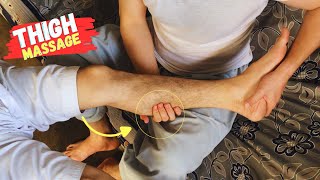 ASMR Thigh And Calf Massage For Joint Pain  Foot Massage  ASMR With Massage [upl. by Peisch]