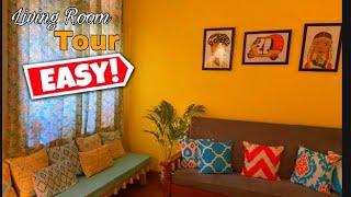 Indian Living Room Decorating Ideas  How To Decorate Small Living Room  My Living Room Tour [upl. by Britteny359]