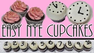 Quick and Easy New Years Eve Cupcakes  CupcakeGirl [upl. by Jordans]