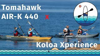 PADDELTDE KajakVergleich  Tomahawk AIRK 440 vs Koloa Xâ€™perience 2 [upl. by Attenad]