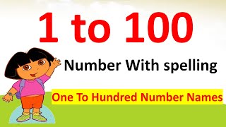 Number Names 1100  1100 Spelling  Number Names Math Number name 1 to 100 Number song [upl. by Elleirad517]