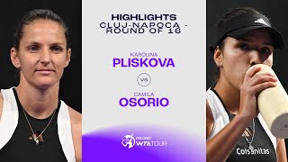 Karolina Pliskova vs Camila Osorio  2024 ClujNapoca Round of 16  WTA Match Highlights [upl. by Aihtibat]