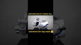 Honda 70cc Restoration A Classic Bike Rebornrestoration [upl. by Fleece]