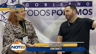 Compartimos la entrevista con el comediante Mike Salazar n la Expo Feria Sahuayo 2024 [upl. by Yahsan]