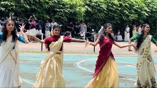 Onam Dance performance 2K24💃🏻🤩🌸CollegeDiyafarzu [upl. by Fiann]