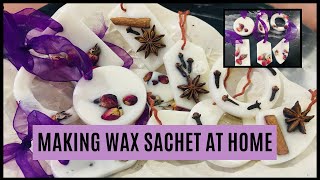 HOW TO MAKE WAX SACHET AT HOME  SCENTED WAX SACHET MAKING  CANDLE MAKING [upl. by Conlon]