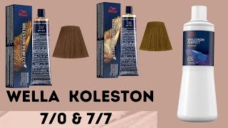 Wella Koleston 70 amp 77 Grey Hair Coverage Using 6 Welloxon Developer [upl. by Knute]