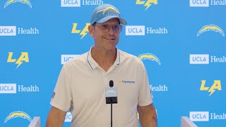 Jim Harbaugh On Training Camp Week 1  LA Chargers [upl. by Fortuna]