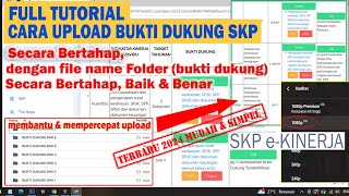 TUTORIAL CARA UPLOAD BUKTI DUKUNG Pada PENGISIAN SKP EKINERJA My ASN Terbaru Tahun 2024 [upl. by Alludba]