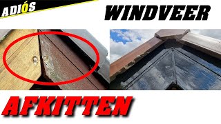 AFKITTEN GROTE NADEN en WINDVEER SCHILDEREN Handige tips bij het afkitten [upl. by Comfort]