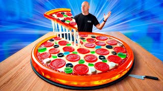 I Made a Giant 110Pound Gummy Pizza [upl. by Leugimsiul]