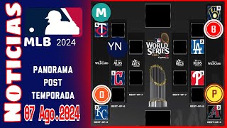 MLB ⚾ PANORAMA POSTEMPORADA 2024  Comodines BEISBOL DE GRANDES LIGA en vivo 07 Agosto 2024 [upl. by Kcirrek621]