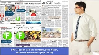 7 Days Duty How to read theHindu Part1 Frontpage to Editorial [upl. by Yenhpad]