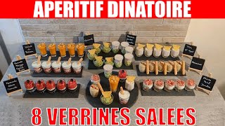 APERITIF EN VERRINE BUFFET DE 8 VERRINES SALEES APERITIF POUR FETE BANQUET APERITIF DINATOIRE [upl. by Josias603]