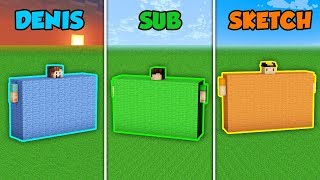 DENIS vs SUB vs SKETCH  WALL in Minecraft The Pals [upl. by Hochman843]