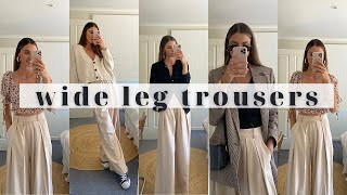 Styling WIDE LEG TROUSERS multiple ways [upl. by Humfried]