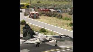 this is an SU27 fighter this airplane takes off at a small airport [upl. by Irroc631]