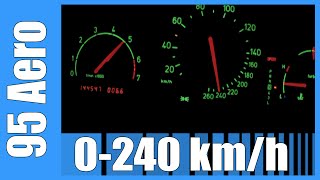 Saab 95 23T Aero 0240 kmh GREAT Acceleration Beschleunigung Autobahn Test [upl. by Rudich]