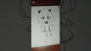 Cute anime drawing outlineart shorts subscribe anime ytshorts [upl. by Faustine]