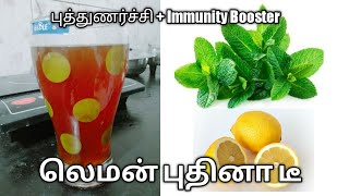 எலுமிச்சை புதினா மூலிகை டீ Fresh Lemon Mint Tea Tea recipeImmunity BoosterRefreshment Tea [upl. by Llertnahs]