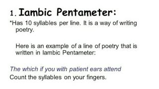 Iambic pentameter [upl. by Dewhirst401]