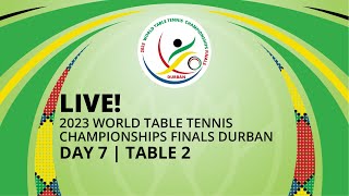 LIVE  T2  Day 7  World Table Tennis Championships Finals Durban 2023 [upl. by Michell]