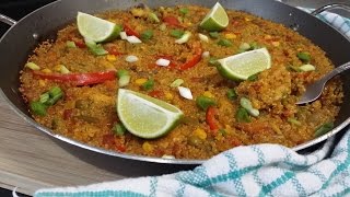 Chickenampvegetable Quinoa paellaباييلا الدجاج والخضار مع الكينوا [upl. by Mcevoy]