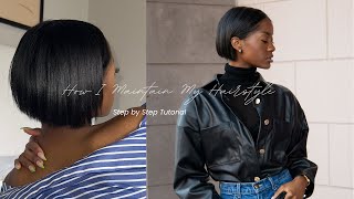 How I Maintain My Short Relaxed Hair  Refresh amp Style [upl. by Aicital658]