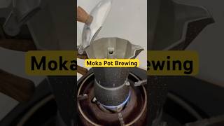 Brewing with Moka pot shortfeed coffeemakers coffeepots coffee café viralvideo [upl. by Aicel]