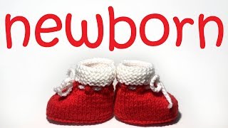 Christmas Booties for a Newborn  Step by Step [upl. by Abernon153]