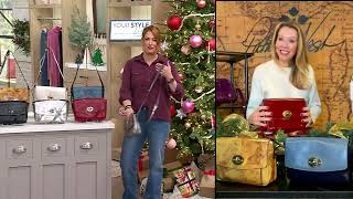 Patricia Nash Gradina Flap Leather Crossbody on QVC [upl. by Mannes]