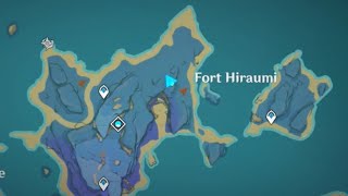 Fort Hiraumi Stone tablet puzzle Inazuma  Genshin Impact [upl. by Nipha]