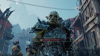 Shadow Of Mordor  Warchief With 4 Body Guards All 5 Have Death ThreatsNo Counters [upl. by Lledniw]