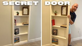 How to Build a Hidden Bookcase Door and Have it Look AMAZING [upl. by Akirdnahs]