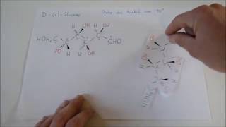 Von der Keilstrichformel in die FischerProjektion am Beispiel von DGlucose [upl. by Ralyt]