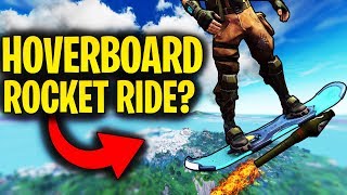 HOVERBOARD ROCKET RIDING  Hoverboard On LAUNCH PAD  Fortnite Mythbusters [upl. by Aimehs]