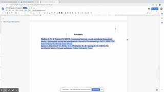 APA References Formatted in Google Docs [upl. by Niwde753]