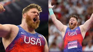 USAs Ryan Crouser Makes Olympic History with Third Consecutive Shot Put Gold [upl. by Merci490]