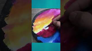 Acrylic painting on circle canvas  shorts video [upl. by Malonis]