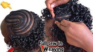 HOW TO DOfull sew in WEAVE steps to take For BEGINNERS JANEILHAIRCOLLECTION [upl. by Kiona]