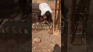 Steps of ConstructionPlinth work foundationwork satisfyingvideo civilwork construction [upl. by Ltsyrk]