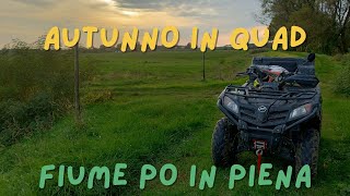 Fiume Po in piena  Solo quad Adventure  CF Moto Cforce 450s [upl. by Hutson]