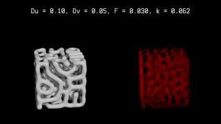 ReactionDiffusion in 3D [upl. by Enilemme]