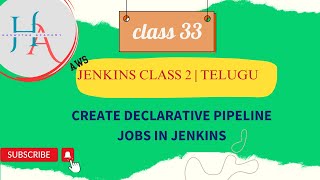 AWSDevOpsClass33  Create Declarative pipeline in Jenkins  Create Jenkins Pipeline in Telugu [upl. by Ut]