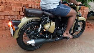 Swagman Shark Exhaust for Royal Enfield Bullet Classic Sound Test [upl. by Dierolf]