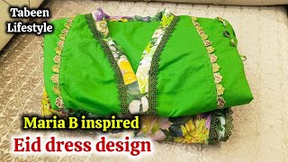 Eid dress designing part 2  Recreating Maria B dress  Maria B inspired dress design [upl. by Rasia163]