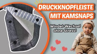 Druckknopfleiste annähen WindelWechsel ohne Stress [upl. by Nyrak246]