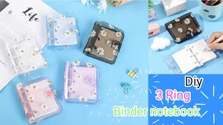 How to make mini 3 Ring Binder notebook at homeDIY binder journal notebookDiary [upl. by Erdried670]