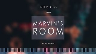 How to Play Drake  Marvins Room  Theory Notes Piano Tutorial [upl. by Arianie]